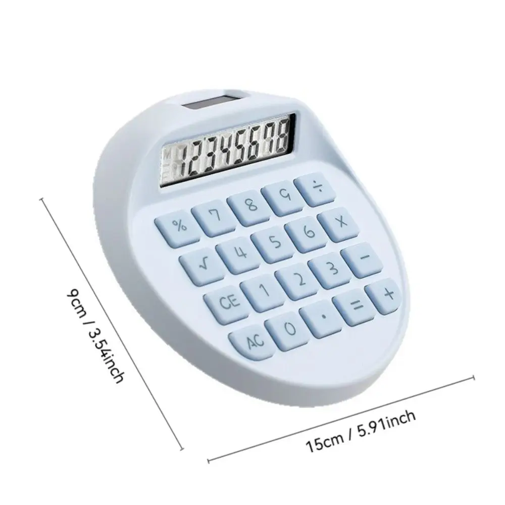 8 Digits Display Electronic Calculator Dual Power Supply Solar Keyboard Calculator Mini Silicone Button Math Calculators