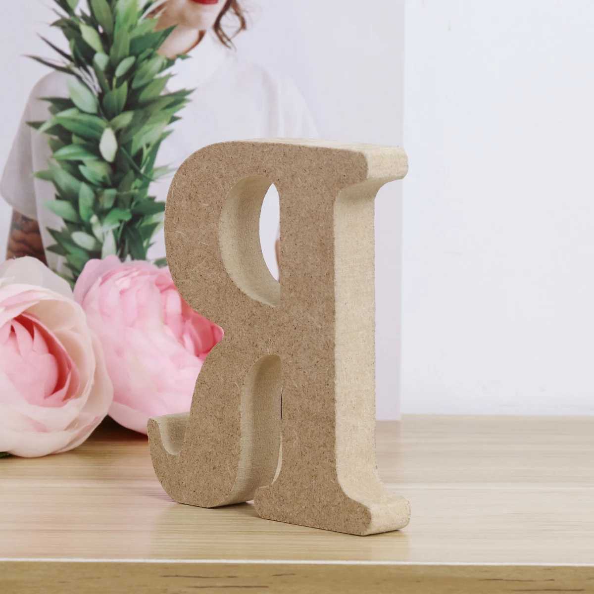 

Wooden Alphabet Wall Home Office Garden Wedding Decoration Pine Wood Texture Eco-Friendly Educational Craft Letter