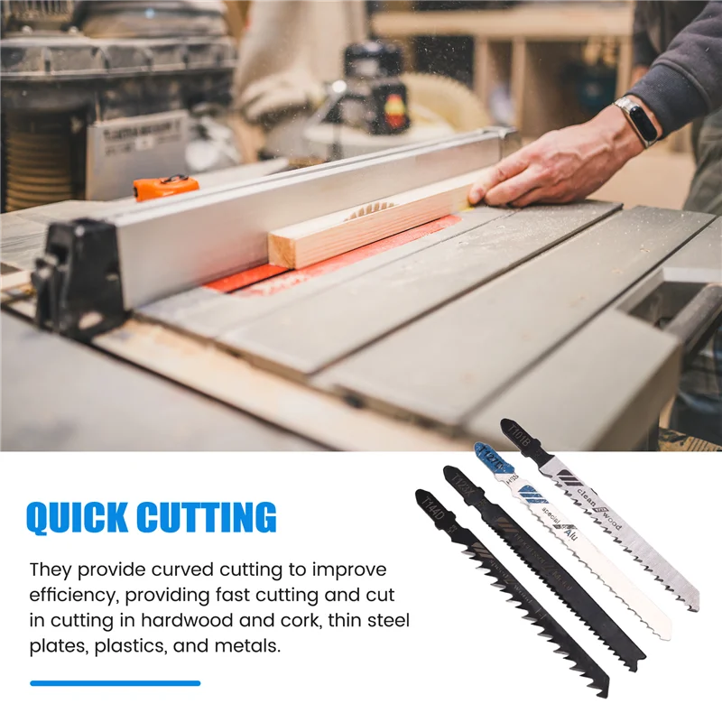

AEE6-25 шт. Набор полотен для лобзика с Т-образным хвостовиком, полотна с Т-образным хвостовиком для резки дерева, пластика и металла