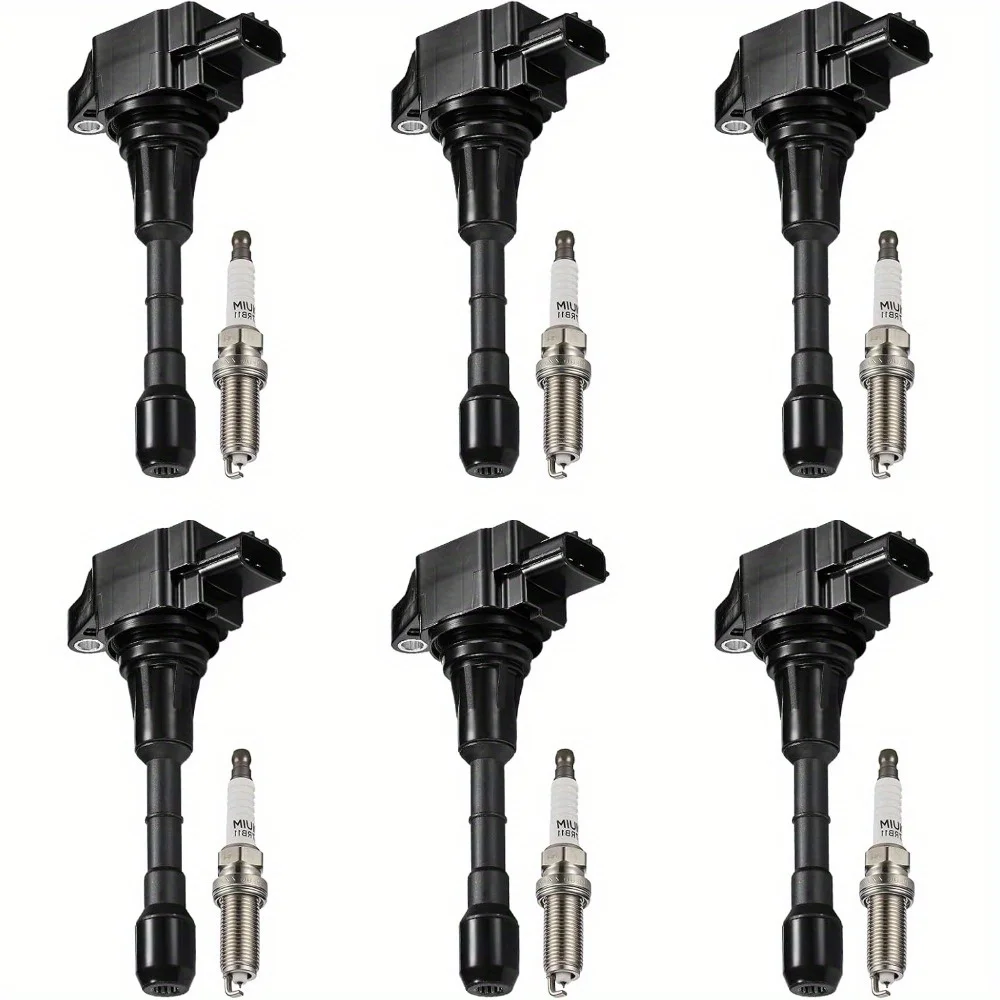 

Ignition Coil UF550 + Spark Plugs 1406 for Nissan/INFINITI 2.5L-3.6L (6PCS)