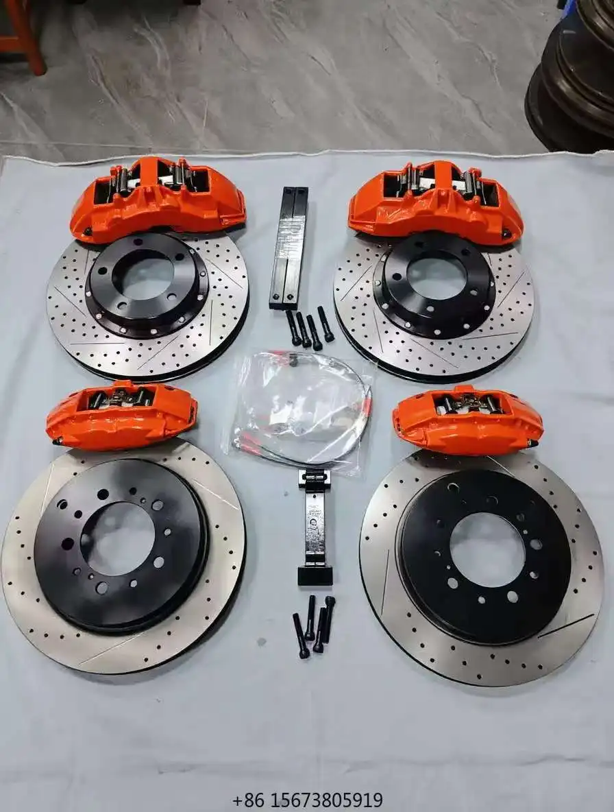Custom Upade Front Wheel 8 Piston Brake Calipers Rear Wheel 4 Pot Brake Caliper Big Brake Kit 380 mm for  Series 18-21 Inch