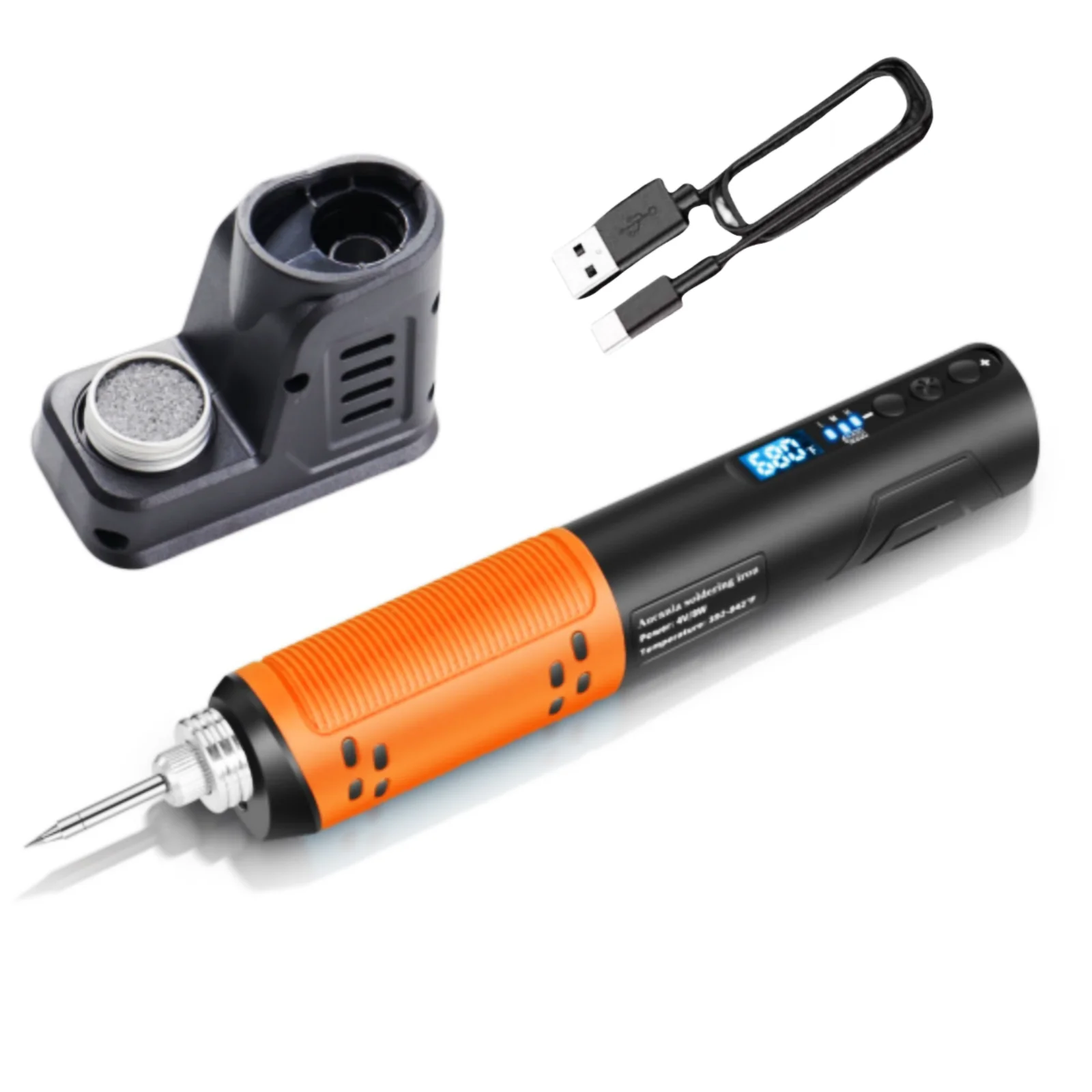USB Rechargeable Soldering Iron Kit Digital Soldering Tool Set LCD Solder Welding Tools Soldering Iron Pen Temperature 200-450°