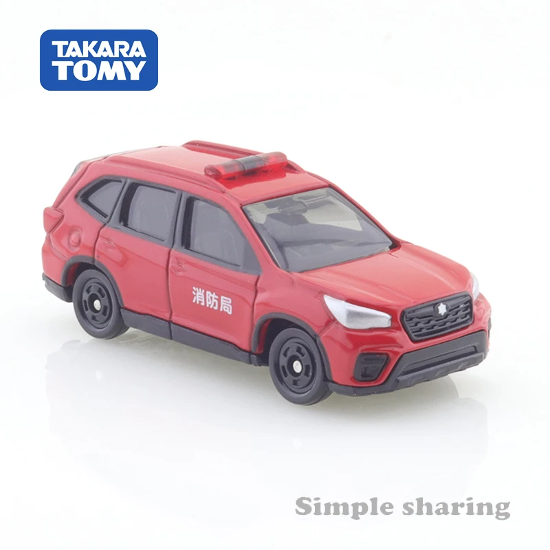 Takara Tomy Tomica No.99 Subaru Forester Fire Command Vehicle Cars 1/65 Kinderen Speelgoed Motorvoertuig Diecast Metal Model Verzamelen