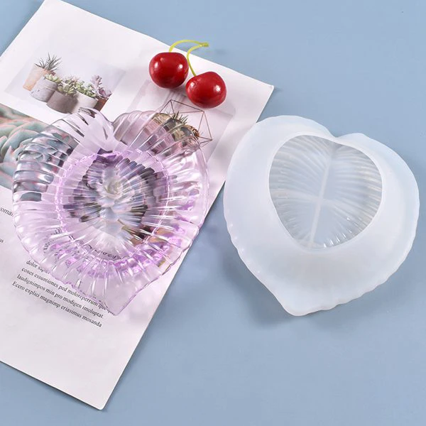 2Pcs Leaf Disc Fruit Snack Jewelry Necklace Ring Storage Silicone Diy Crystal Epoxy Mold