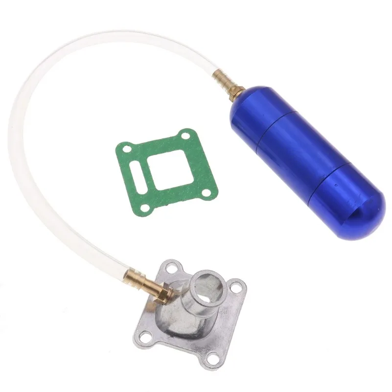 سباق الألومنيوم الذهب الأحمر الأزرق دفعة زجاجة الطاقة + كمية الأنابيب طوقا ل 2 السكتة الدماغية 43cc 47cc 49cc البسيطة ATV رباعية الترابية دراجة الجيب #2