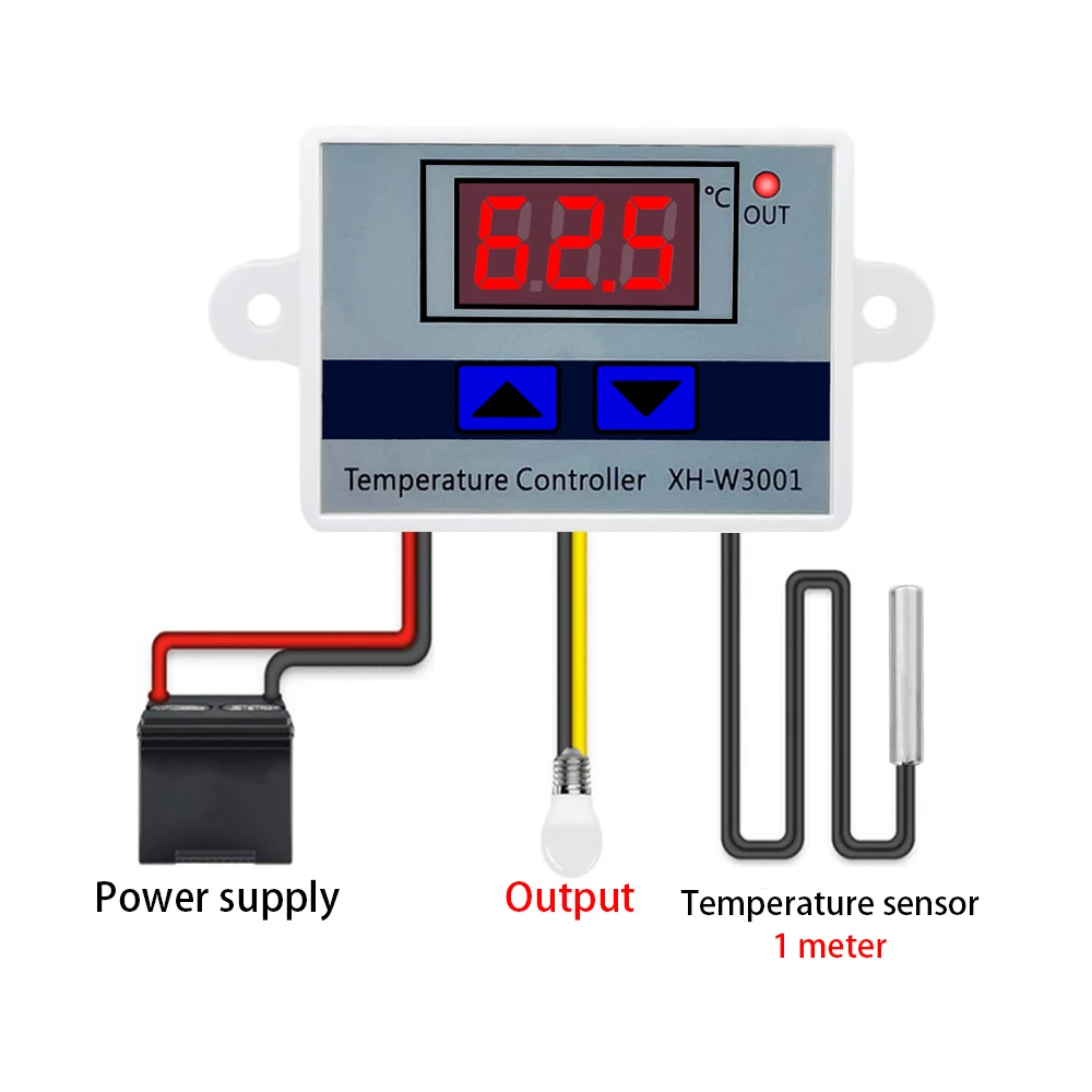 1pcs XH-W3001 Digital Control Temperature Microcomputer Thermostat Switch Thermometer New Thermoregulator 12/24/220V