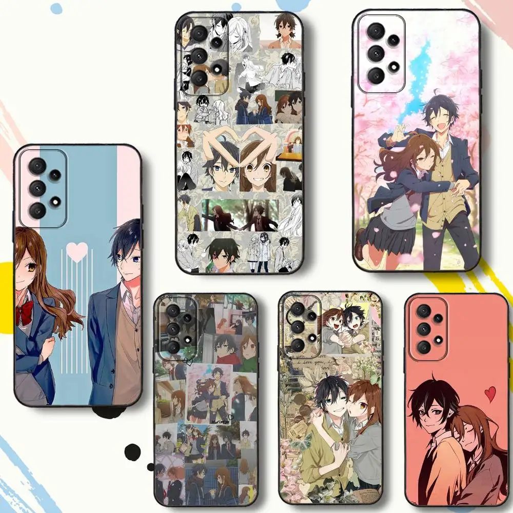 

Campus love H-Horimiya Phone Case For Samsung Galaxy A 80,72,73,91,53,22,51,52,5G,Plus,J,Note Soft Black Cover