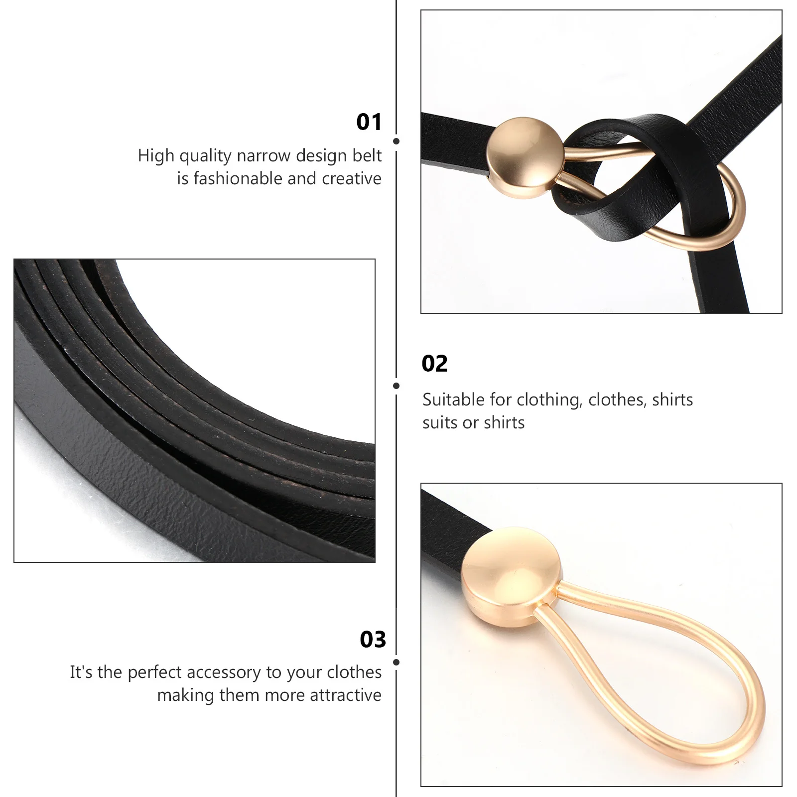 Cintura elegante da donna Cintura stretta casual adatta per abiti camicie abiti gonna da donna cintura