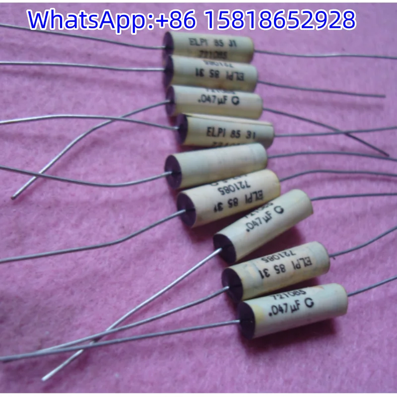 2pcs 400V 0.047UF 2% Early UK ELPI tin film non-inductive copper leg audio high-frequency guitar capacitor