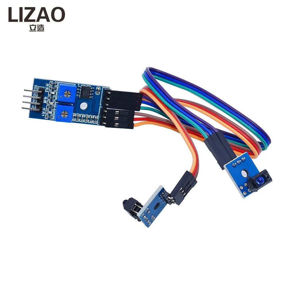 LIZAO 2CH TCRT5000 Line Track Sensor Infrared IR Reflective Photoelectric Switch Barrier Module for Arduino Robot Car