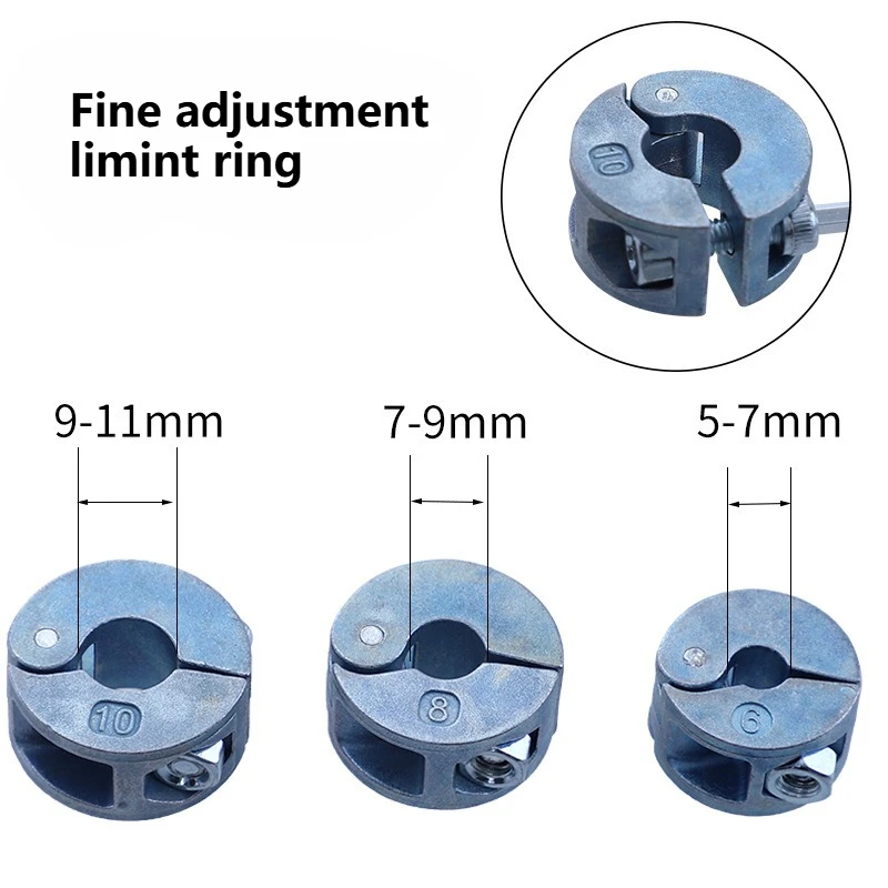 1Set 6/8/10mm Metric Bit Limit ring Woodworking Drilling Depth Limit Twist Bit Fixed Thrust Ring Locking Ring With Wrench