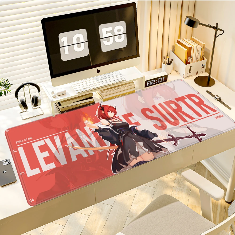 

Коврик для мыши Arknights Endfield с аниме-девушкой Лаватейн, большой игровой коврик XXL для ноутбука, аксессуары для игровых ПК, настольный коврик