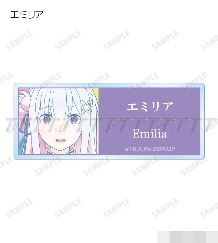 Game Petelgeuse Frederica Rem Emiria Emilia Beatrice Keychain Doll Anime Acrylic Keyring Pendant for Gift