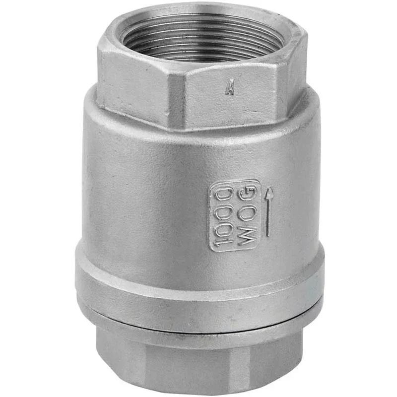 SS304 Vertikales Rückschlagventil mit Innengewinde H12W-16P 1/2" 3/4" 1" 1-1/4" 1-1/2" Innengewinde-Feder-Einweg-Rückschlagventil