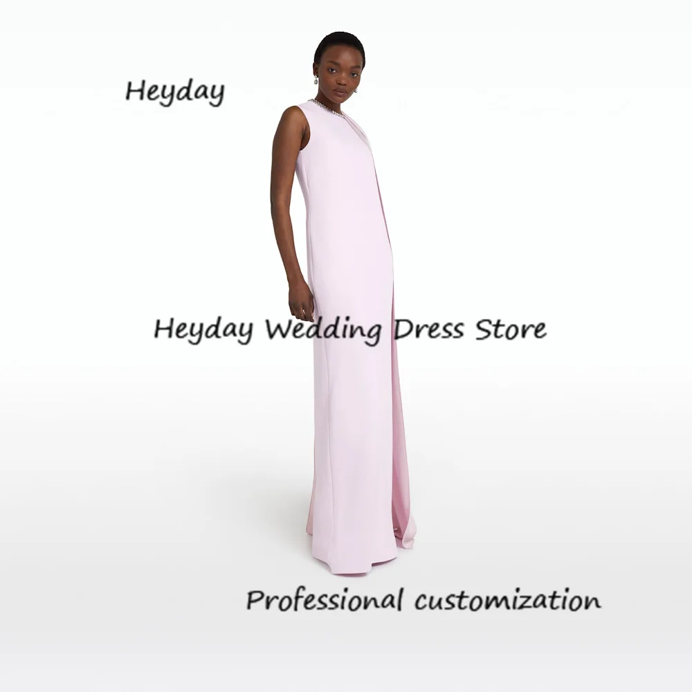 Heyday Customized Crepe Luxury Mermaid O-Neck Dress Close-Fitting Formal Occasion Elegant Party Elegant Evening  Dresses 2024