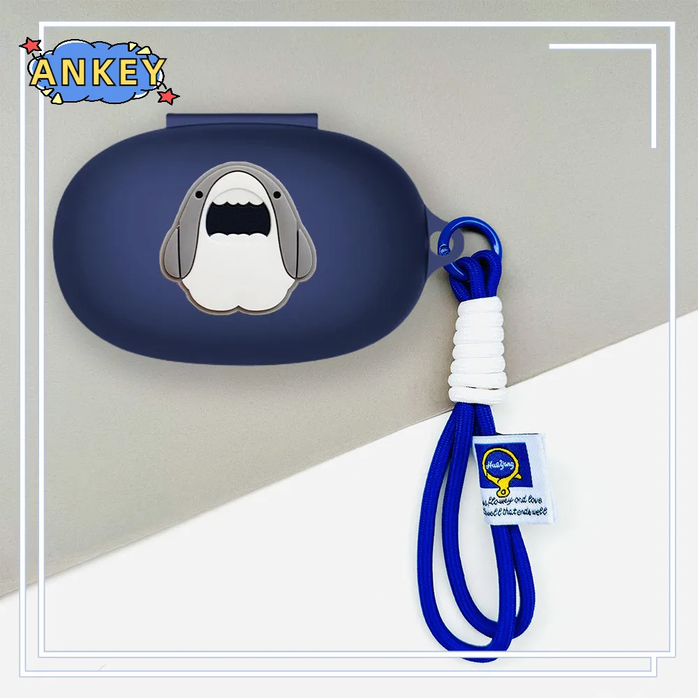 Case for Bose QuietComfort Earbuds 2024 QC Earphone Silicone Shark Soft Protective Headphone Cover Headset Skin with Hand Rope