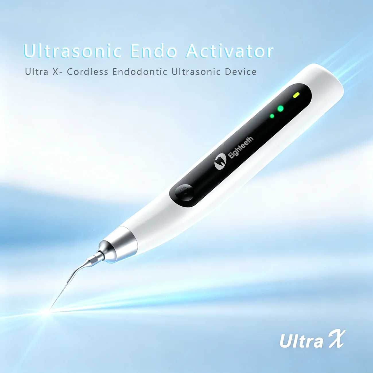 Kabelloser Endo-Aktivator Ultra X Ultraschall-Irrigator, multifunktional für Zahnspülung, inklusive 6 Aufsätze, zahnmedizinisches Instrument