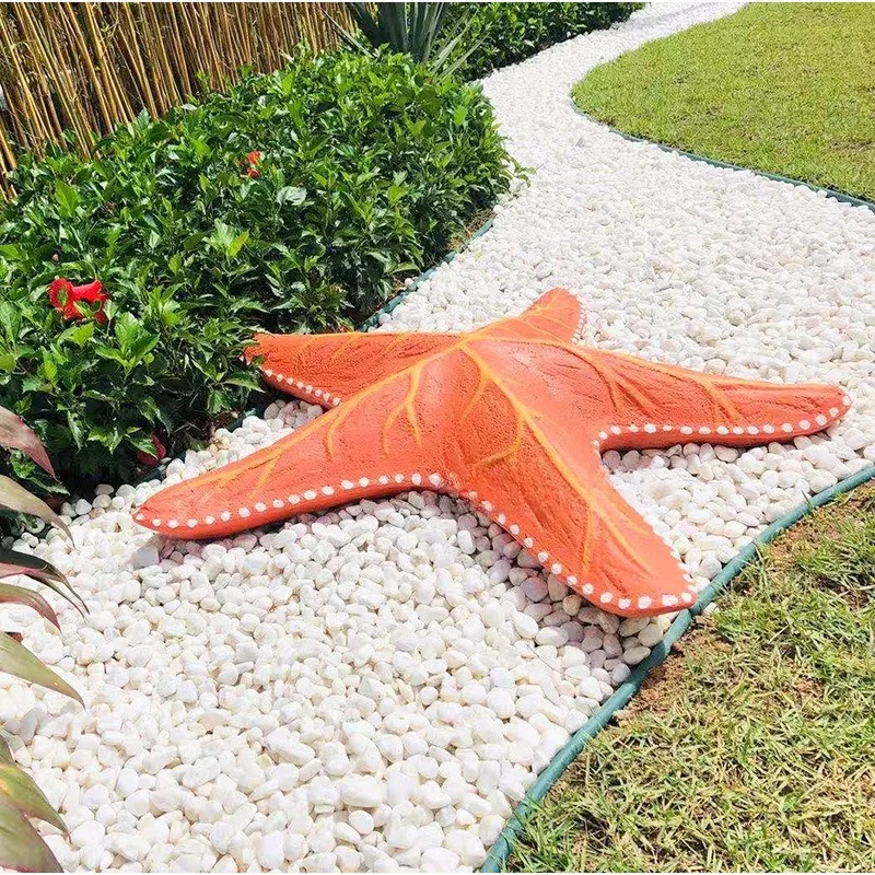 

FRP Starfish Sculpture Outdoor Garden Leaf System Texture Star Exquisite Ornament