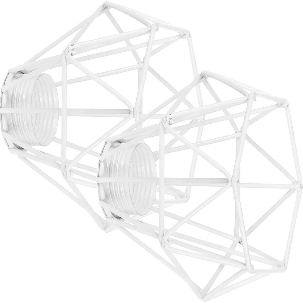 

2Pcs Retro Lamp Shade Metal Diamond Pendant Light Cover Industrial Style Decorative Lampshade for Living Room Bedroom Ceiling