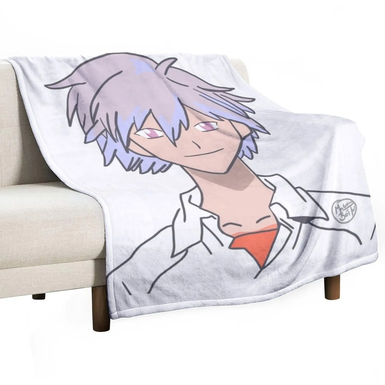 Kaworu Evangelion Throw Blanket decorative Hair Blankets