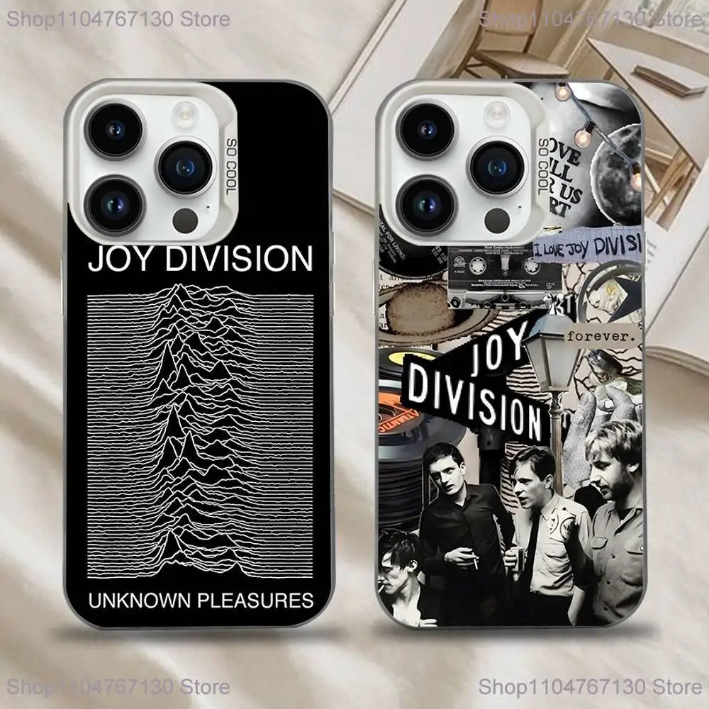 

J-Joy Division Band Phone Case For iPhone 16,15,14,13,12,11,Mini,Pro,SE,MAX White Matte Shockproof Cover