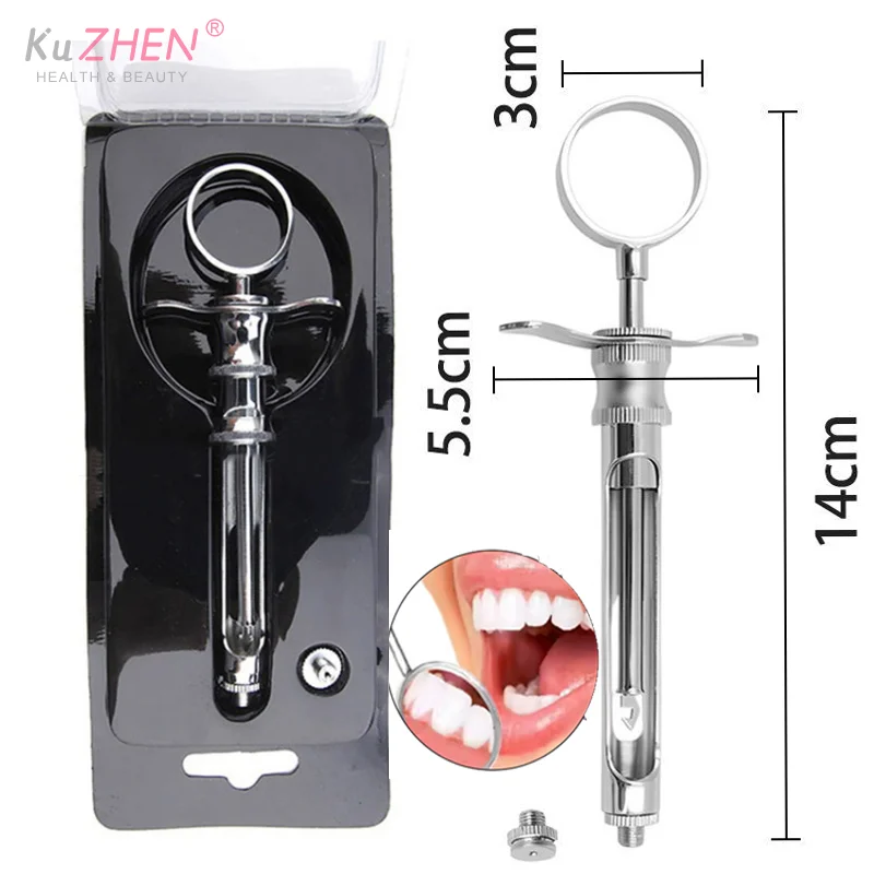 

Стоматологический аспираторный шприцевой пистолет из нержавеющей стали с острой головкой и крючком, стоматологический инжектор, хирургические инструменты, инструмент, стоматологические принадлежности