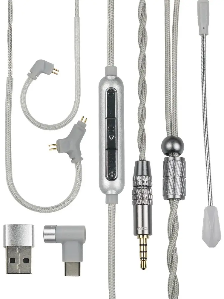 CVJ Hato 2 Kabel do Słuchawek Gaming Długość 2M z Obrotowym Mikrofonem Pin 0.78mm 2Pin Wtyki 3.5mm Type C USB Wymienne — zdjęcie produktu 7