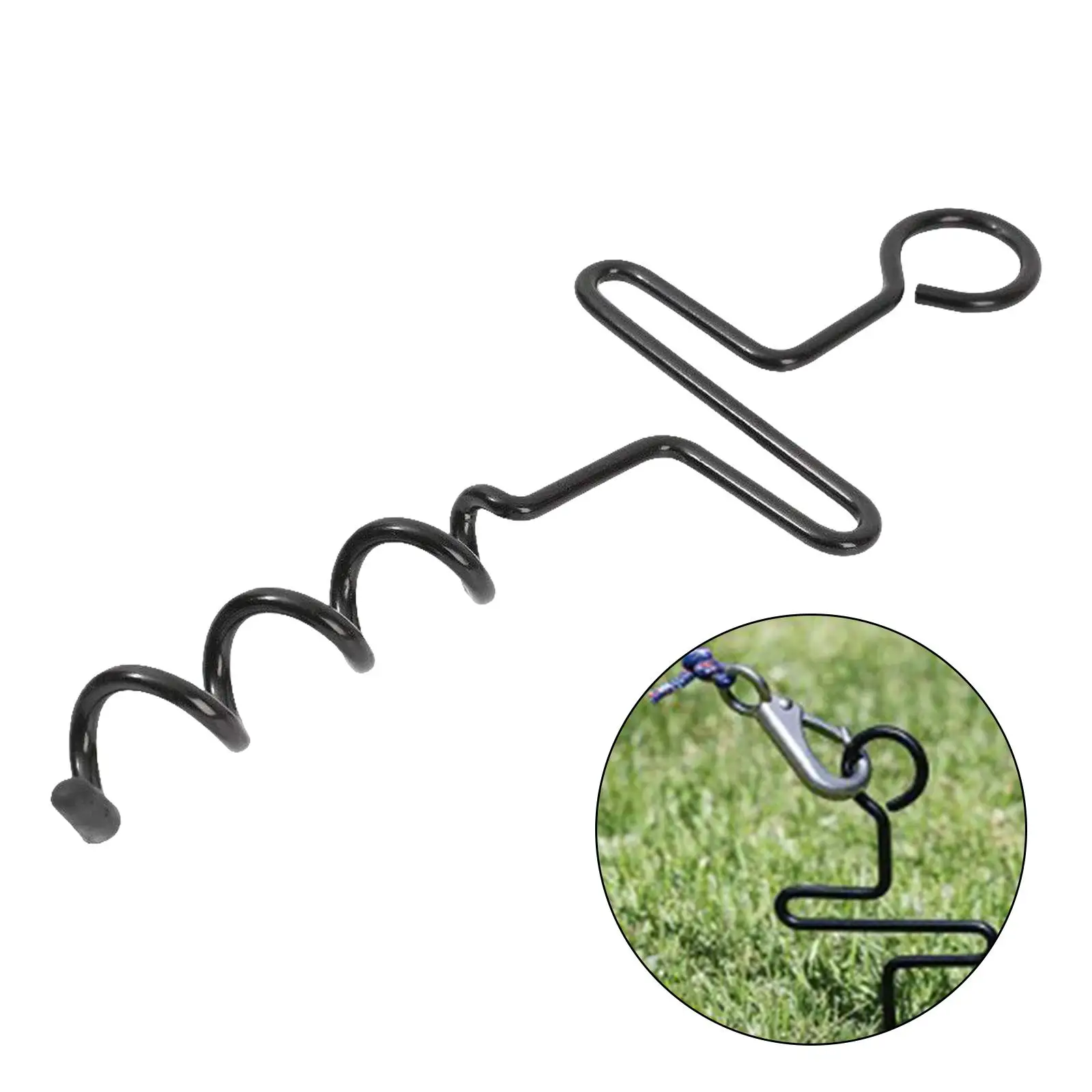 1x Trampoline Stake Corkscrew Shape Trampoline Anchor Fixed Screw Type Ground Nail for Gardening