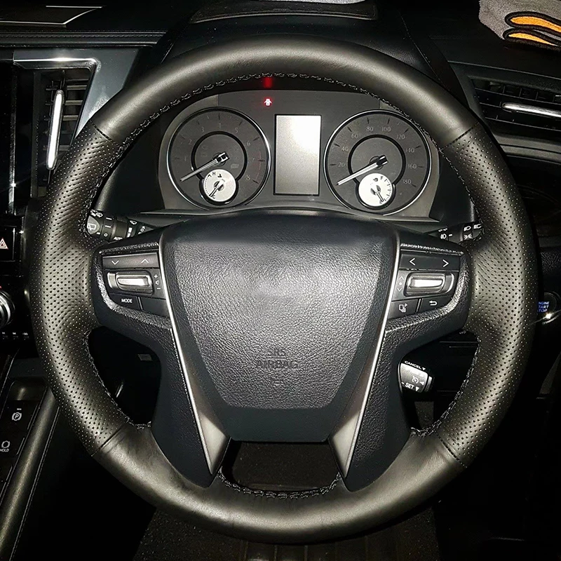 Braiding on The Steering Wheel For Toyota Alphard Vellfire steering wheel 30 Series 2016-2022 Year Tuning Car Hand-sewing Cover