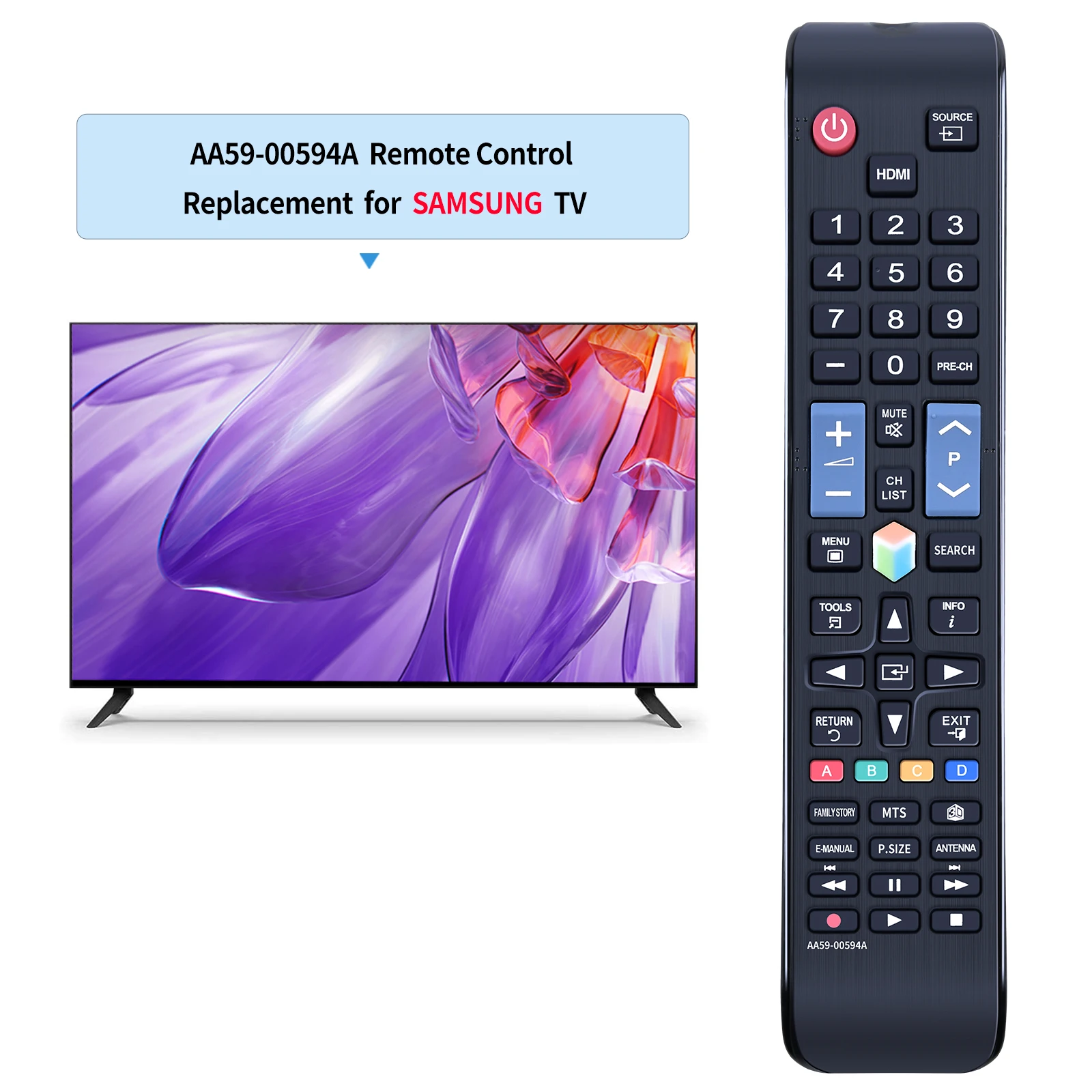 NEW Guality For SAMSUNG AA59-00594A Smart TV 3D Remote Control AA59-00581A AA59-00582A AA59-00638A