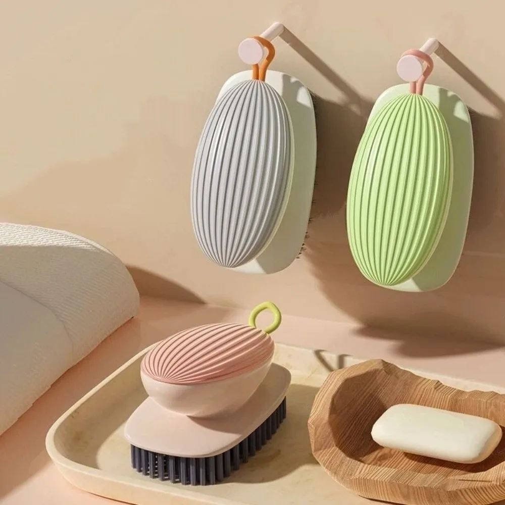 

Durable Multifunctional Shoe Brush Hard Bristle Shell Shaped Floor Brush Ergonomic Handle Hanging Washing Brush Floor Cleaning