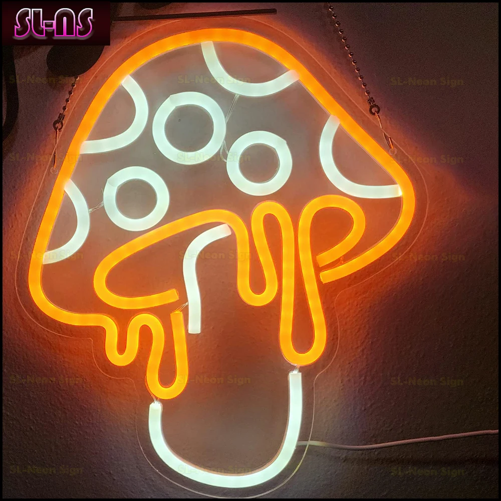 

Led Mushroom Neon Light Dimmable Cute Neon Mushroom Sign Night Light for Wall Room Bedroom Decoration Kids Birthday Gifts