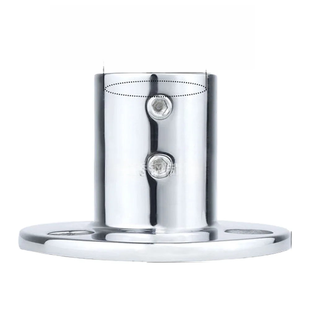 Support de tube rond pour bateaux en acier inoxydable 316 de qualité marine poli, compatible avec les tubes de 22 mm à 38 mm, angles multiples