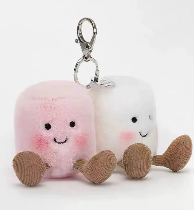 Kawaii Marshmallow Plush Toy Cute Pink Blue Marshmallow Stuffed Doll Couple Plushies Soft Birthday Gifts Girl Home Decor