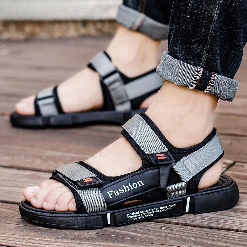 Indoor Ankle Wrap Male Shoe Height Beach Slippers Men\'s Sandal with Platform Open 2024 Styles New Design Eva Stylish Arrival V