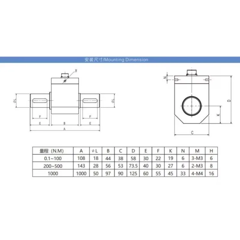 신제품 0.5Nm 1Nm 5Nm 10Nm 20Nm 100Nm 200Nm 500Nm 동적 토크 센서 드라이버 토션 로터리 토크 트랜스듀서 8mm 10mm 18mm 샤프트