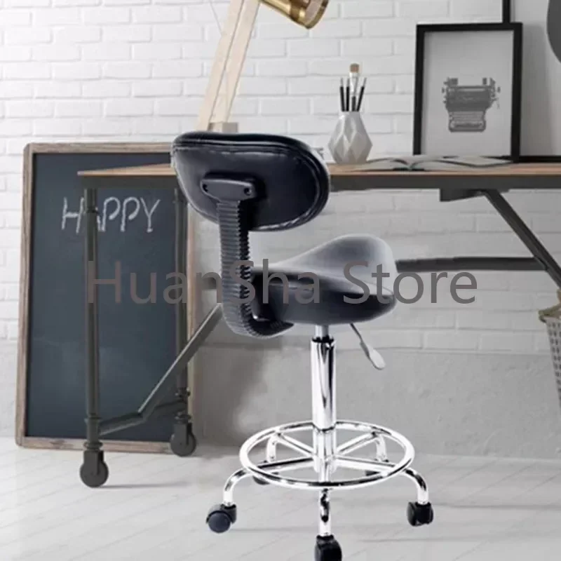 Pedicure Tattoo Chair Wheels Hairstylist Beauty Salon Swivel Stool Horse Saddle Chair Cadeira Furniture Beauty furniture LJ50BC