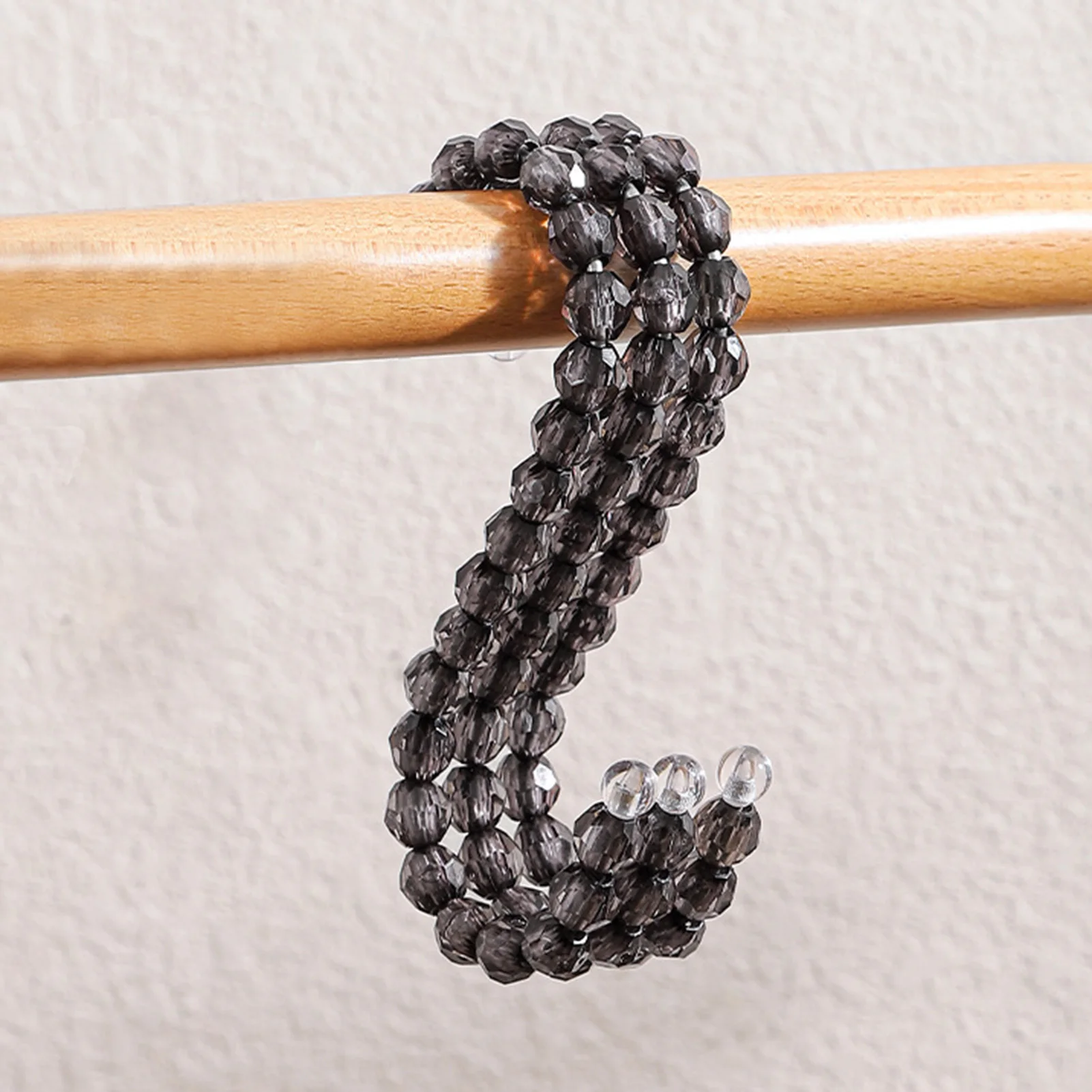 S-shaped Hooks Metal Pearl Diamond Beads Hanger Non-Slip Organizer for Wardrobe Closet Kitchen Storage Durable Accessories