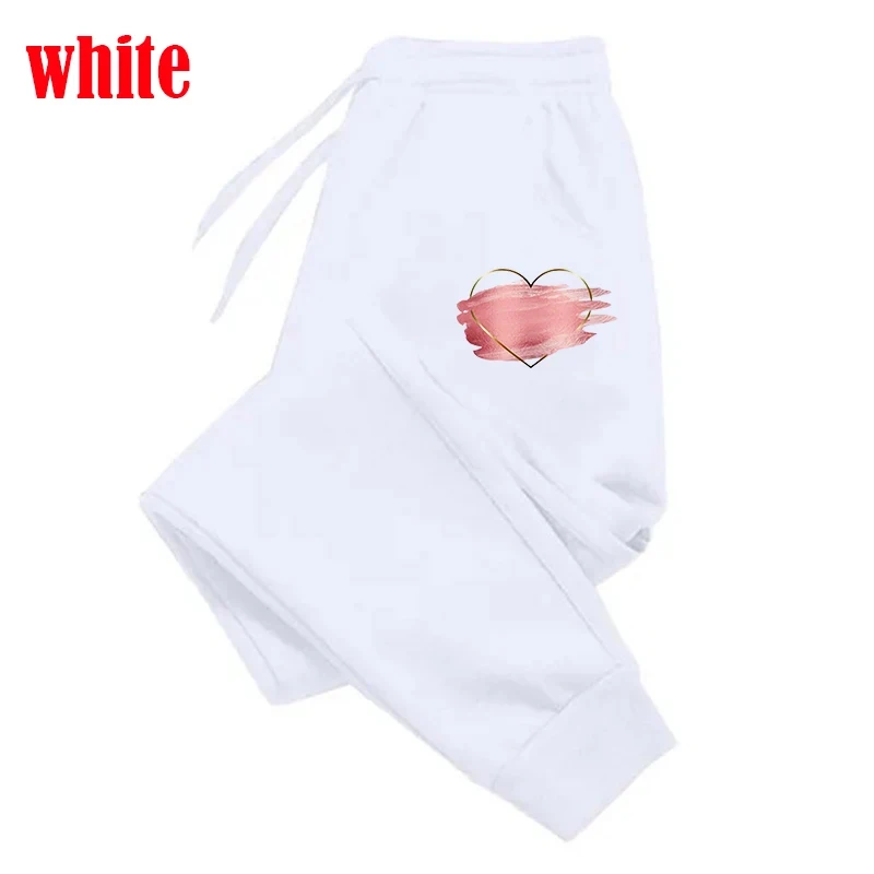 

Women Heart Printed Sweatpants Long Pants Jogger Trousers Casual Sports Fitness Solid Jogging Clothing