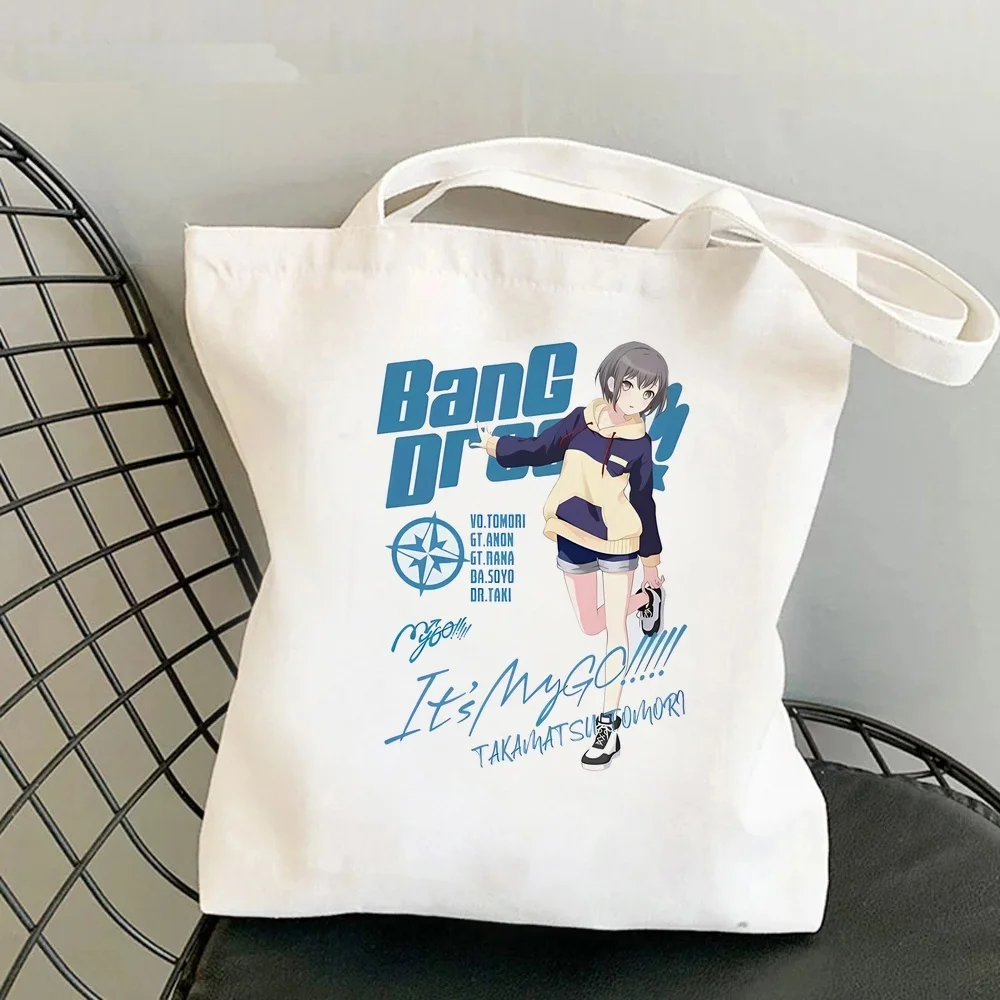 Bang Dream tote bag canvas  foldable reusable shopping personnalisable woman