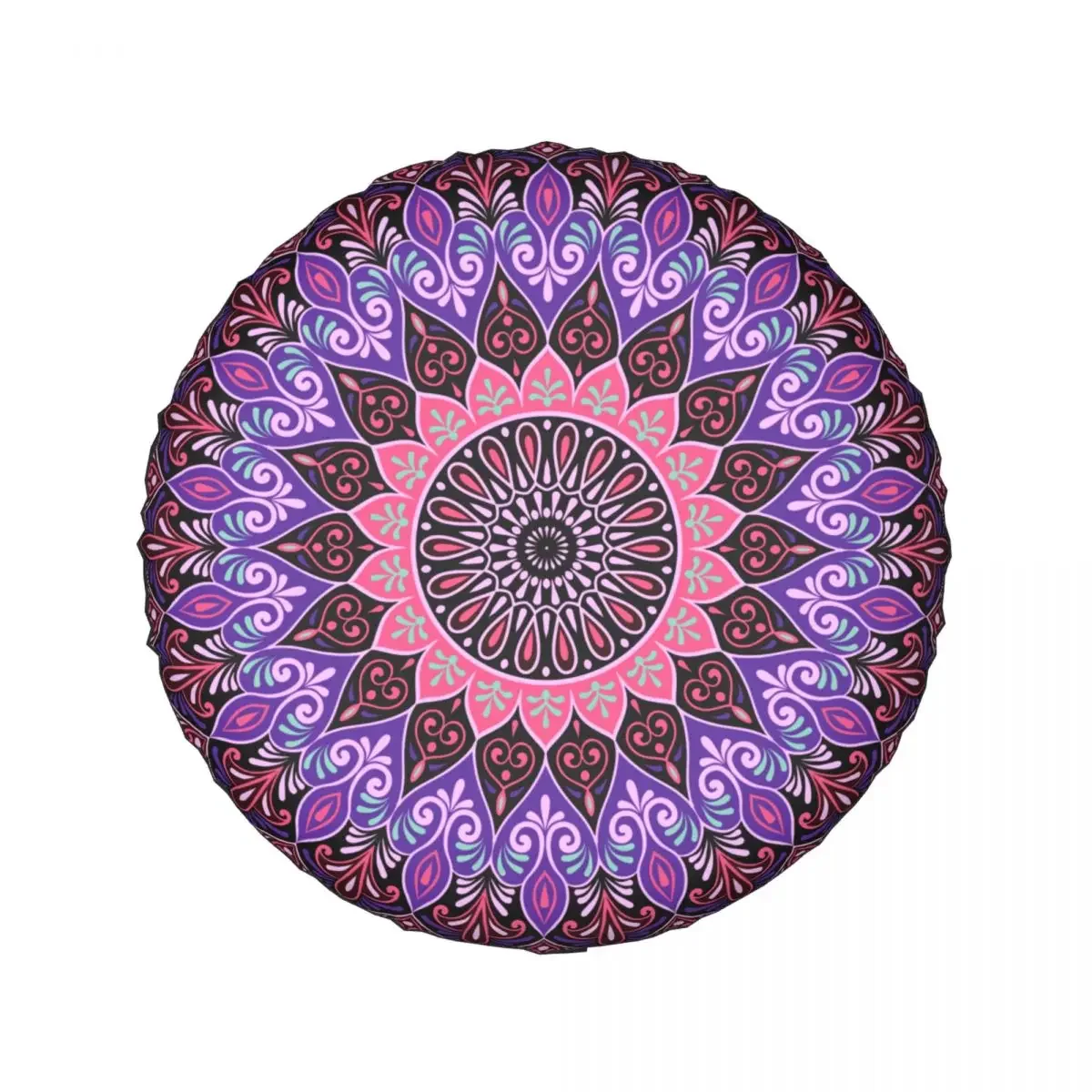 Custom Bohemian Style Mandala Floral Spare Tire Cover for 4WD 4x4 Trailer Car Wheel Protectors  14