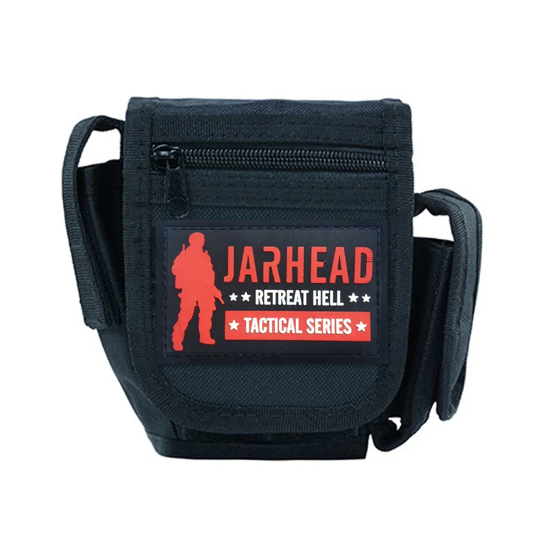 EDC Molle Tactical Pouch Outdoor Tool Kit Hiking Cycling Belt Waist Bag Hunting Miscellaneous Bag With Personality PVC Patches