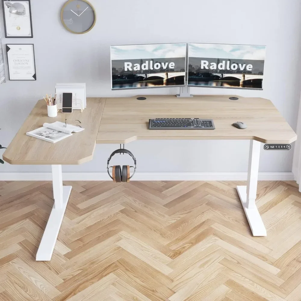 

Бестселлер: Большой электрический L-образный компьютерный стол с регулировкой высоты (59 дюймов) и памятью настроек, угловой стол для работы стоя, современный дизайн