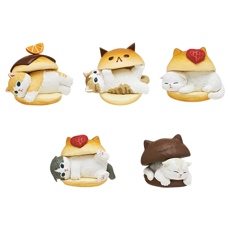 KITAN CLUB Original Gashapon Capsule Toys Figure Kawaii Cute Burger Sandwich Cat Keychain Miniature Figurine Anime Decor view 3