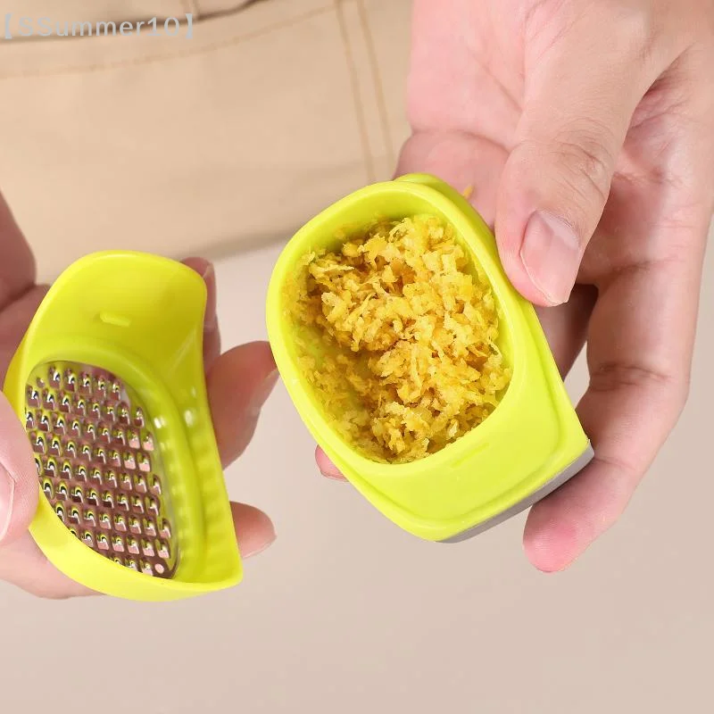 【SSummer10】Stainless Steel 4-in-1 Manual Grater Slicer - Lemon Cheese Garlic Ginger Shredder Compact Kitchen Vegetable Tool【SS】