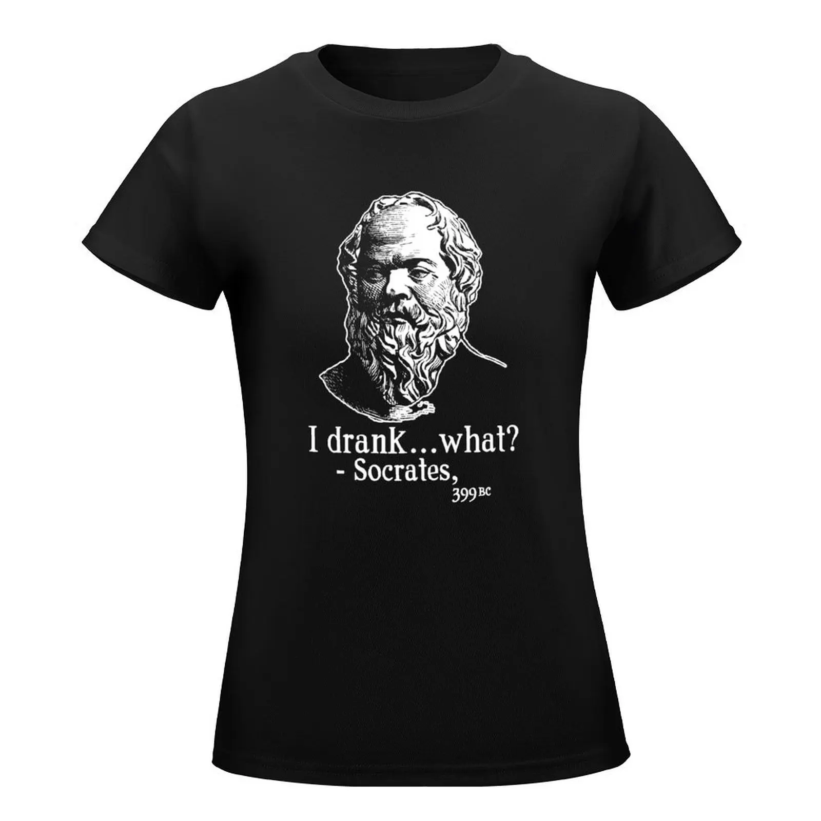 Socrates I Drank What T-Shirt female Short sleeve tee anime clothes western t shirts for Women