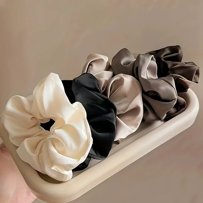 

5 pieces retro art hair bands for women; satin new hair ties suitable for carnival, back to school, Easter, wedding