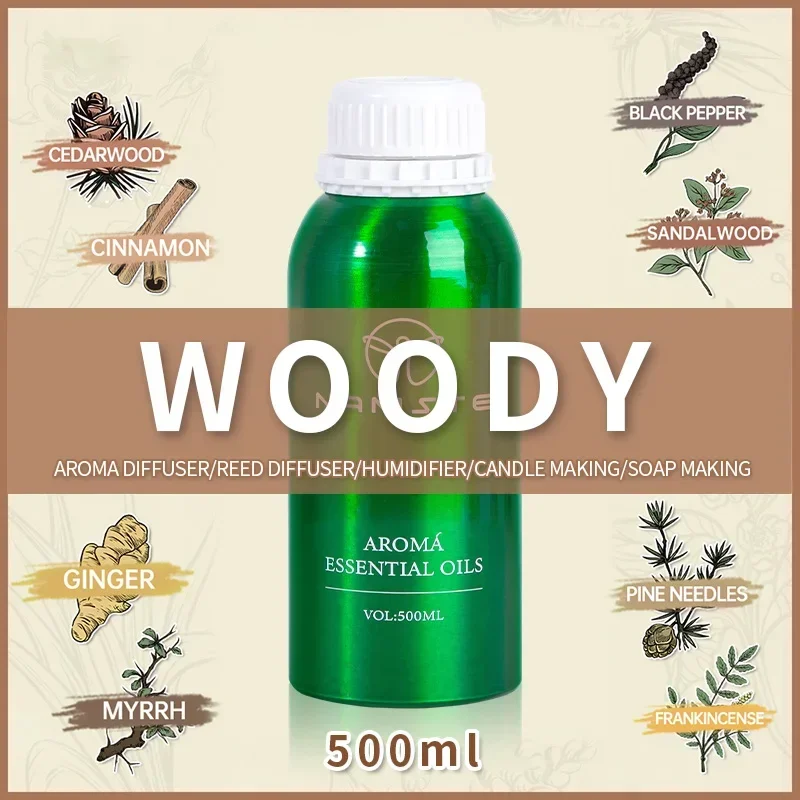 NAMSTE Diffuser Essential Oils Woody Collection 500ML Fragrance Perfume Oil Flavoring For Home Hotel Professional Air Freshener