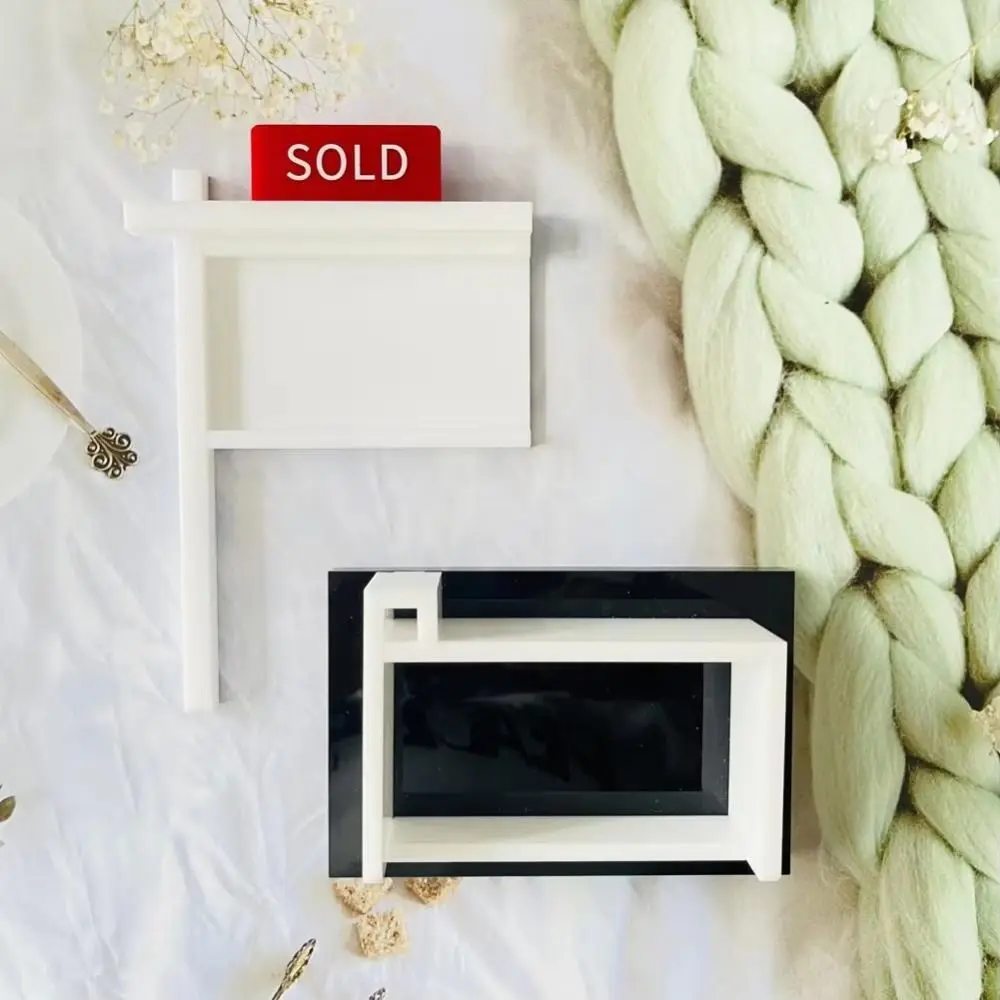 

Sold Sign Real Estate Business Card Holder Wood Removable Business Card Rack Space Saving Easy To Install Name Card Organizer