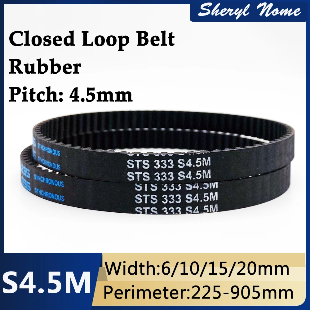 

S4.5M rubber toothed closed timing belt industrial transmission toothed belt tooth pitch 4.5mm bandwidth 6/10/15/20mm